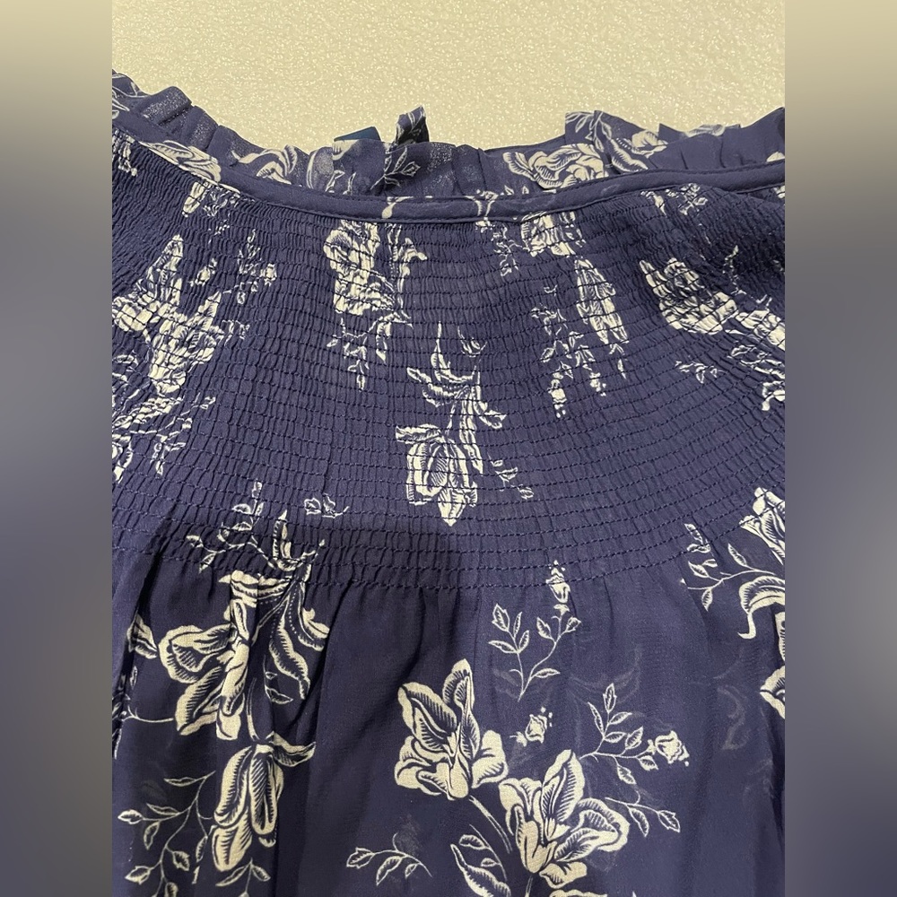 Ralph Lauren Top Womens Small Petite Navy Multicolor Paisley Floral Blouse $268 - Picture 7 of 10
